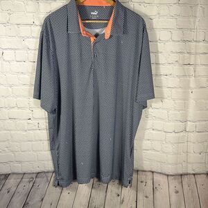 Puma Mens MATTR Cups Polo Golf Shirt size XXL 624648 Blue White